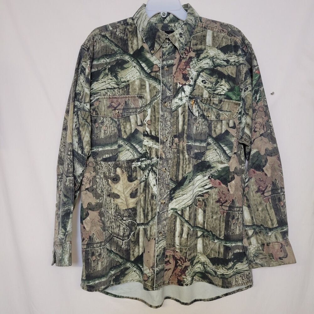Browning Jacket‎ Mens Large Full Zip Soft Shell Mossy Oak Break Up Infinity Camo